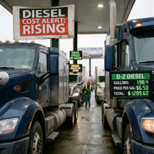 Diesel cost alert: rising; D-2 diesel, 198.4 gallons at $5.89 per gallon, total $1168.57.
