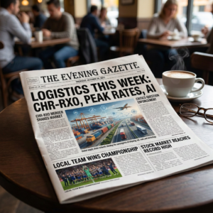 Newspaper reading “GLOBAL CLIMATE ACCORD SIGNED IN BERLIN” beside coffee